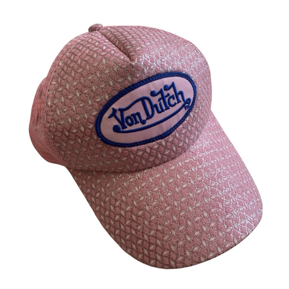 Y2K Sparkly Pink Von Dutch Hat
